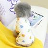 2023 New Dog Clothes Spring and Summer Simple Cute Pet Dog Clothing Orange Dinosaur Home Clothes