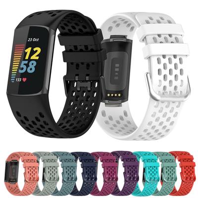 Αναπνεύσιμο Λουράκι από Καουτσούκ Για Fitbit Charge 5 correa Sport Αντικατάσταση Σιλικονούχο Βραχιόλι Για Fitbit Charge6 Βραχιόλι Ρολογιού