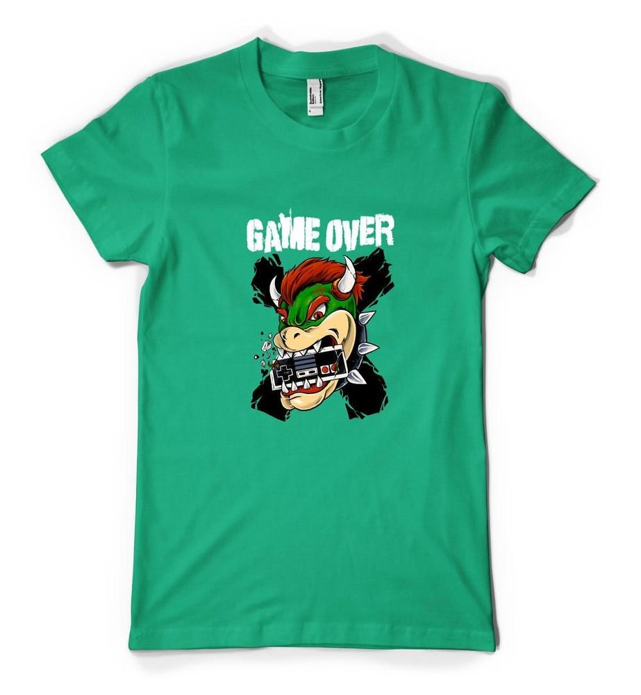 

Gamer Mario Gaming Plumber Bowser Game Over Personalised Adults Unisex T-Shirt XL