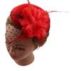 Flower Feather Hairpin Floral Fedoras Hat Hair Clip Elegant Fascinator Hat  Girl/Women