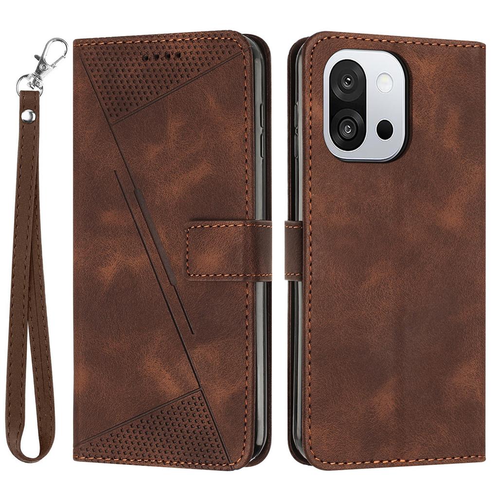 Leather Case for OnePlus 13T 5G Imprinted Triangle Phone Cover