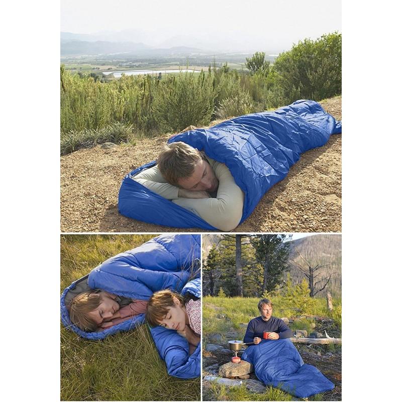 Lightweight Mummy Sleeping Bag 2in1 Quilt Cover Blue Camping