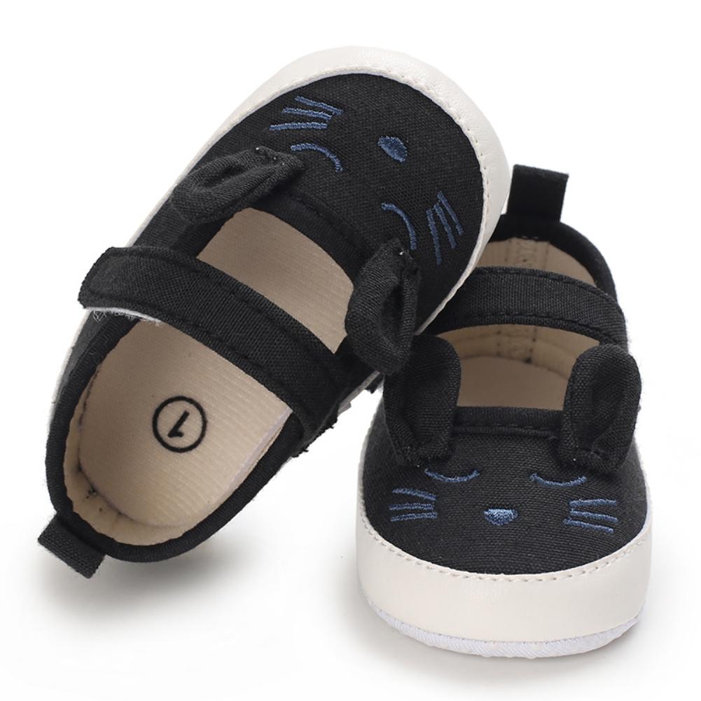 Infant Girls Mary Jane Flats Toddler Baby Cartoon First Walkers Sneakers Anti-Slip Soft Sole Prewalkers Cute Sweet Shoes 0-18M