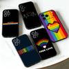 Love Is Love LGBT Homosexual Black Soft Case For iPhone 17 13 14 15 11 16 12 Pro Max Pro Max Plus E Air Mini Phone Cover Shell