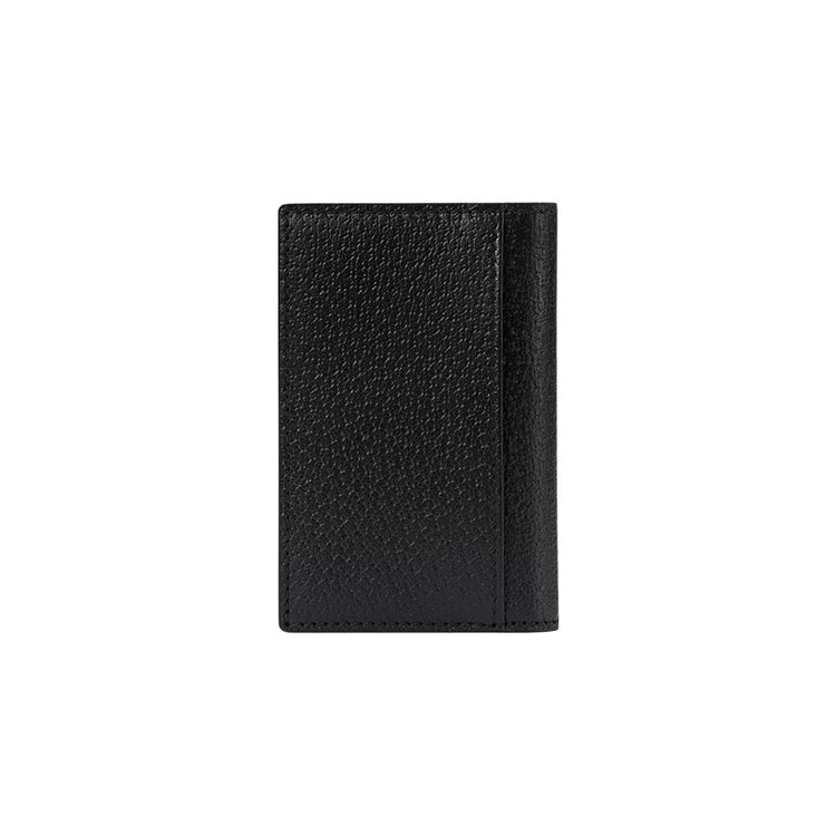 Gucci Bold Letter G Detail Leather Card Holder Men Accessories Black 739360-1AAJA-1191