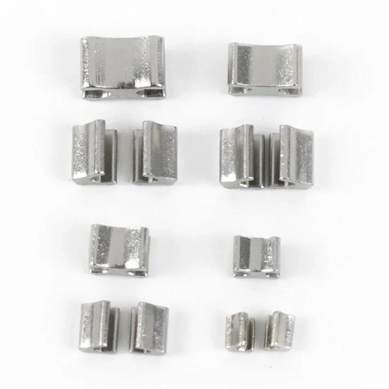 Meetee 20Sets 3# 5# 8# 10# Metal U Shape Zippers Stopper Zipper End Lock for Sewing Bag Clother Zips Repair Kit DIY Accessories