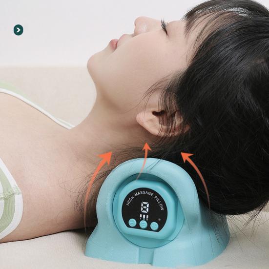 Multi-purpose Neck Massager Pillow Deep Tissue Neck Shoulder Pain Relief Relaxer Pillow Ergonomic Heated Vibration Neck Stretcher Cervical Pillow