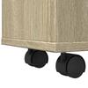 Narrow Bathroom Cabinet with Wheels Sonoma Oak Wood Based Material