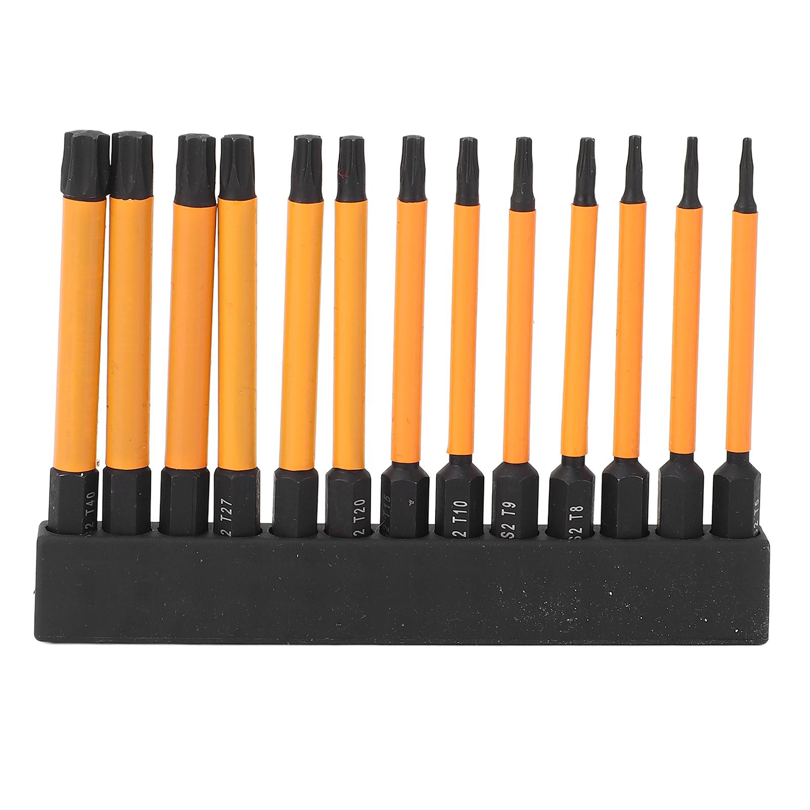 

Набор из 13 шт. 75 мм Звездообразные биты S2 легированная сталь 1/4 дюйма шестигранный хвостовик Набор бит для отвертки T5 T6 T7 T8 T9 T10 T15