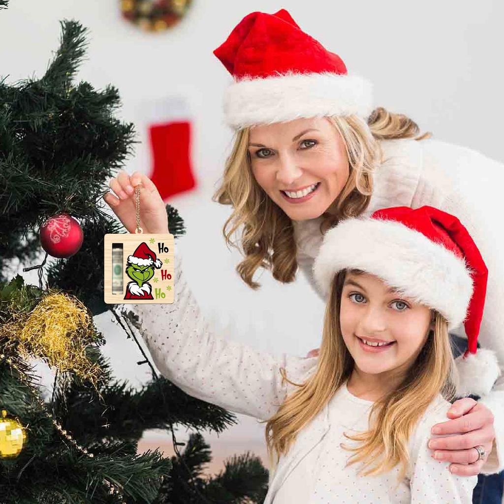 Christmas Wooden Hollow Ornaments, Xmas Tree Hanging Tags Crafts Pendant Decor, Christmas Holiday Party Decor