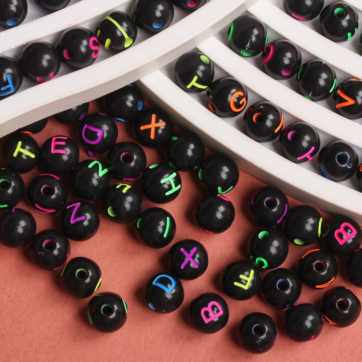 

Бусины с буквами, круглые 20 шт., бусины с алфавитом, ручная работа, сделай сам, свободные разделители, подарки, браслет «сделай сам», акрил 7,5 мм, для изготовления ювелирных изделий