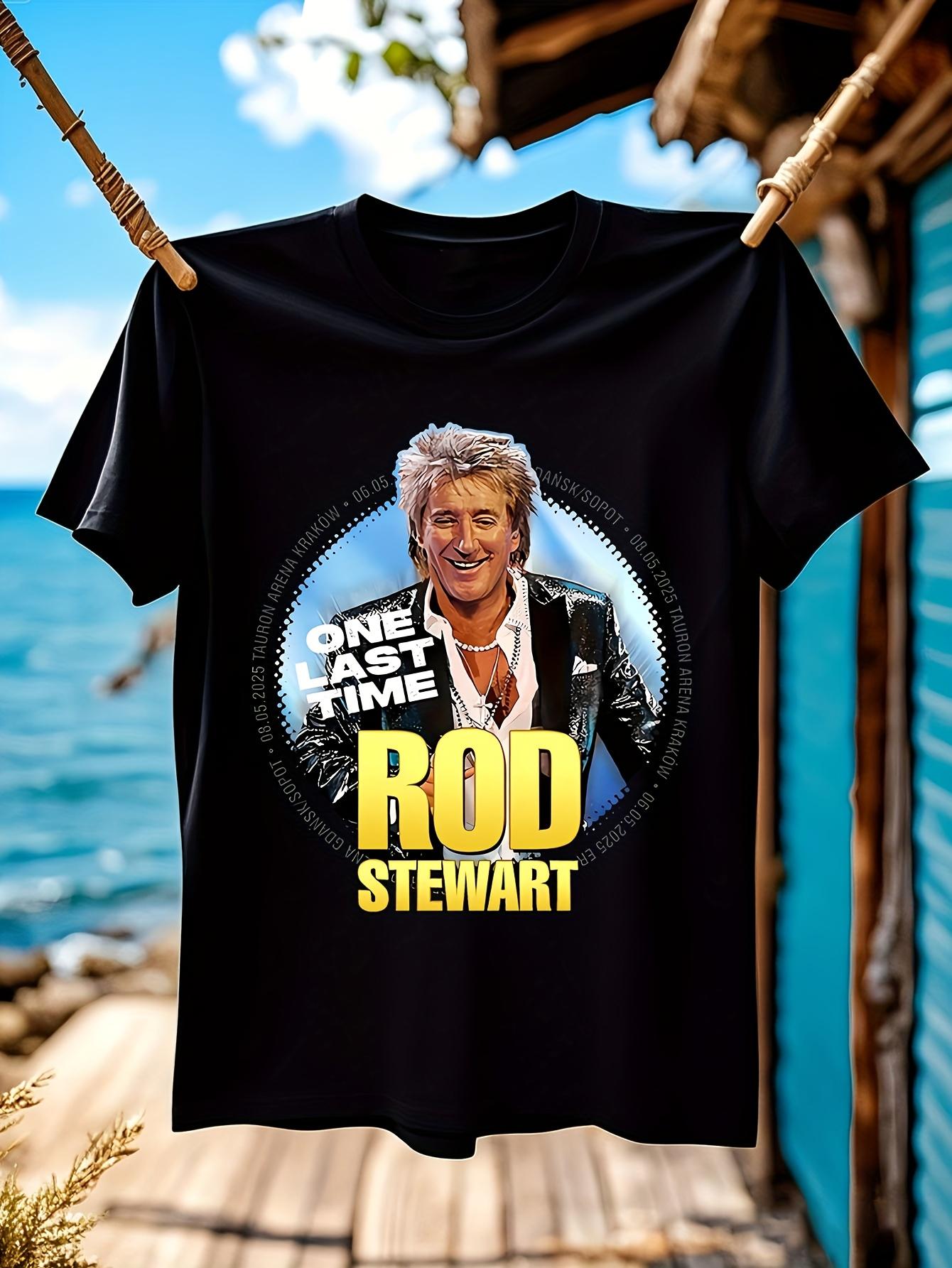 LOT Rod Stewart 2025 Tour Shirt - Black Unisex T-shirt with One Last Time Graphic XXXL