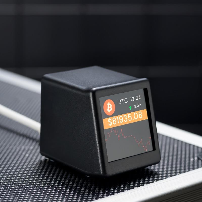 

Монитор цен на криптовалюту Виртуальная валюта BTC Отслеживание кривой Часы Мини-настольные часы для офиса Многофункциональные WiFi-часы BitCoi чёрный