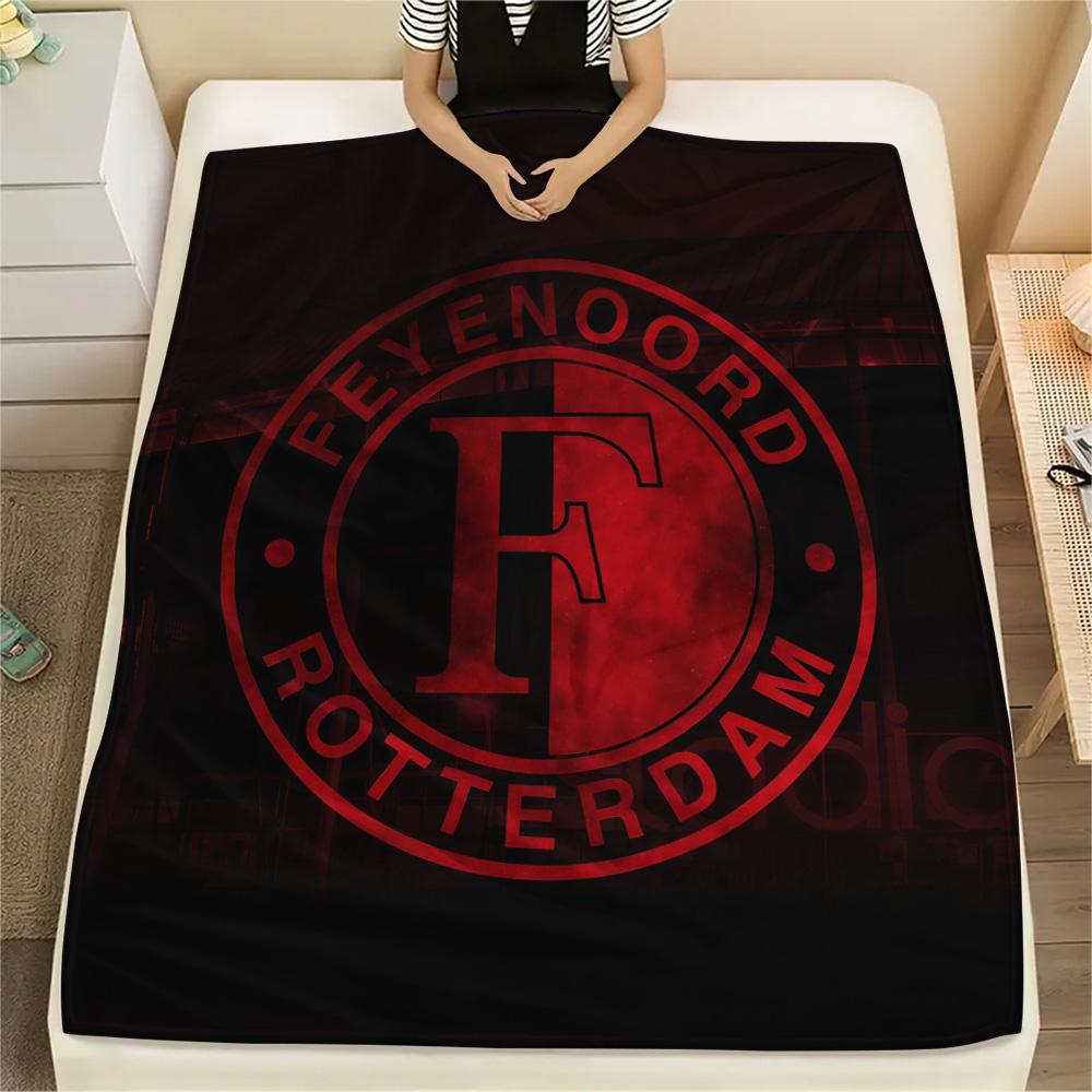 Feyenoord Rotterdam Flannel Blanket, High quality Comfortable for All Seasons, Home Decor, Warmth and Comfort