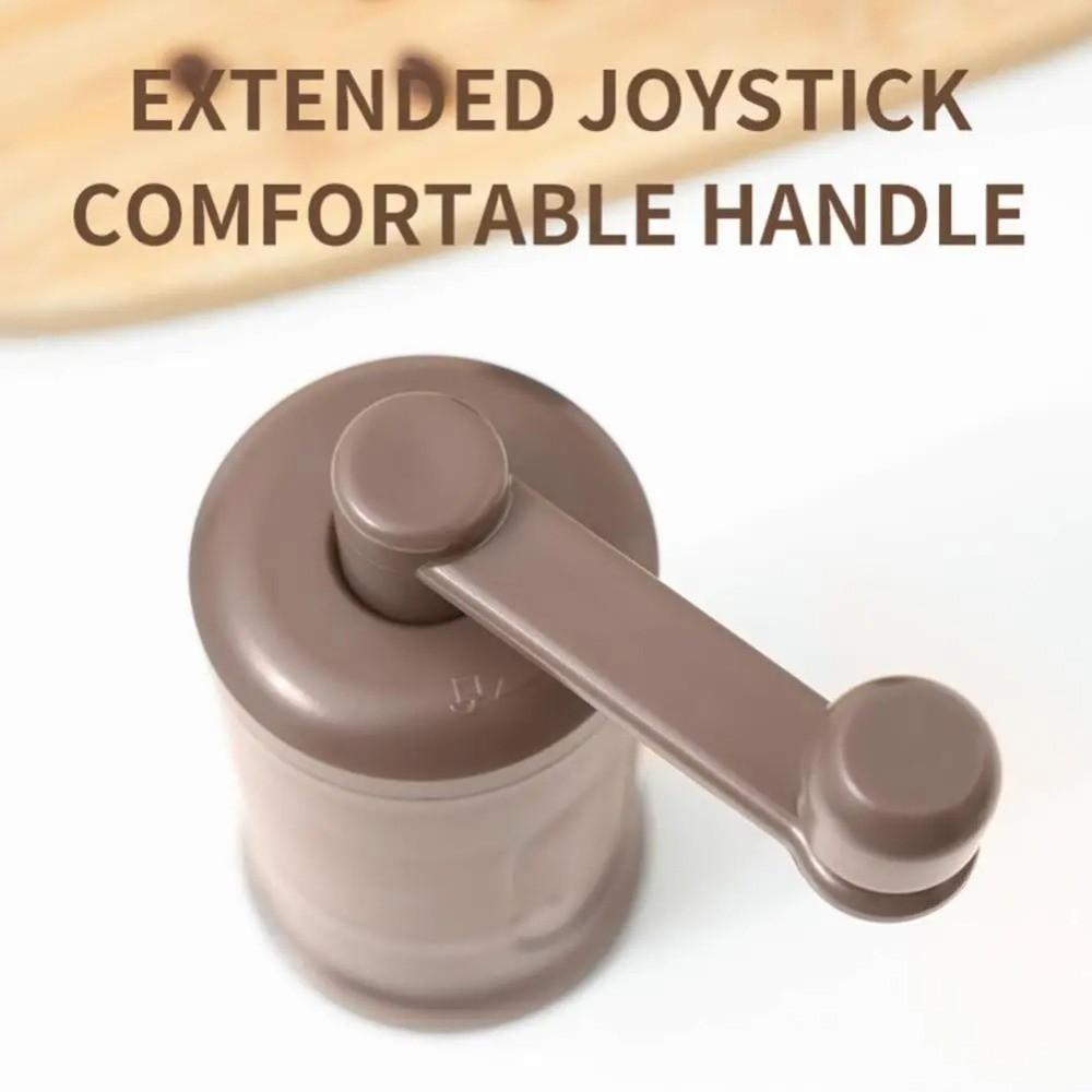 Portable Small Coffee Mill Clear Powder Container Hand Crank Mill  Kitchen Use