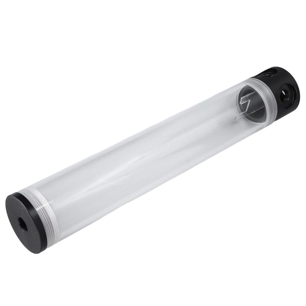 Wasserkühlungsbehälter 300mm 11.8in Länge G1 4 Zoll Gewinde Offenes Design Acryl Kunststoff Material PC Kühlbehälter Kit