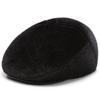 Chapéu de Inverno de Couro com Lã para Homens de Meia-Idade e Idosos - Boina à Prova de Vento e Protetora de Orelhas