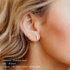 CARLIDANA Simple Design Geometric Rose Gold Plated Earrings Stainless Steel Rectangle Square Stud Earrings for Women Jewelry