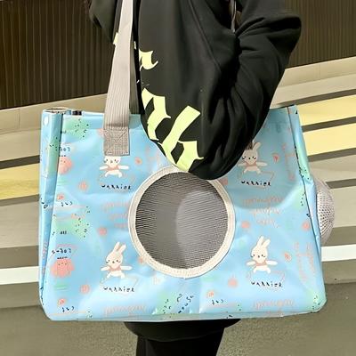 Practical Portable Cat Carrier Bag Oxford Large Capacity Pet Backpack Breathable Waterproof Cat Carrying Bag Daily Walking