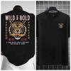 Unisexs Wild Bold Tiger Print Tshirt Tokyo Japan Streetwear Casual Short Sleeve Cotton Tee
