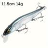 Esca Artificiale Dura Minnow in Plastica da 4,53 Pollici 11,5 cm 14G, Esca da Pesca Artificiale Simulazione Per Pesca all'Aperto Accessorio per Attrezzatura da Pesca