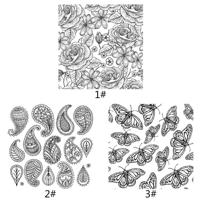 Flower Silicone Stamps Clear Scrapbooking Decorative Stampers for Scrapbooking Journals DIY Album Gift Wrap
