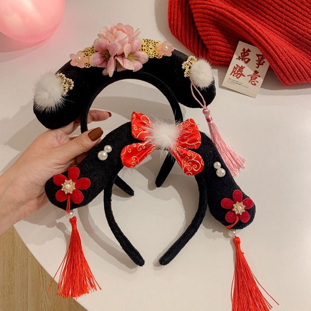 Schleife im chinesischen Stil, Kopfbedeckung, Blume, alter Stil, Haarspange, klassische Hanfu-Haarspange für Kinder