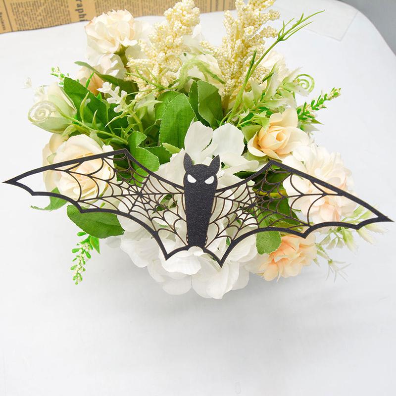 3D Bat Wall Stickers Hollow Out Black Bat Mini Halloween Decoration For DIY Halloween Party Horror House Scary Decal Decor TMZ