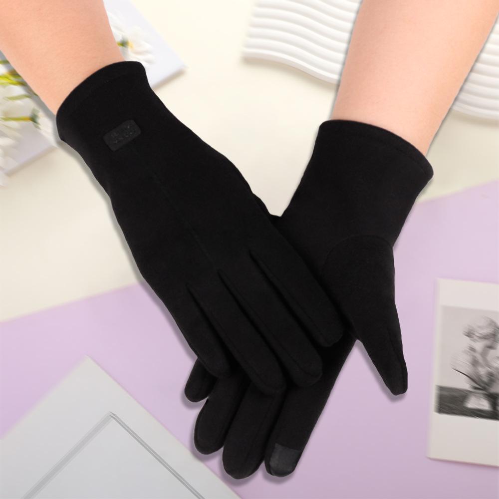 Unisex Winter Rabbit Plush Fleece Gloves - Thick, Windproof, Coldproof, Touchscreen-Ready for Outdoor Cycling