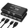 Switch KVM HDMI 2 Entradas 1 Saída Switcher KVM Compartilha 2 PCs e 1 Teclado/Mouse/Monitor Saída de Vídeo 4K@60Hz Conexão Fácil Plug-and-Play Luz LED U