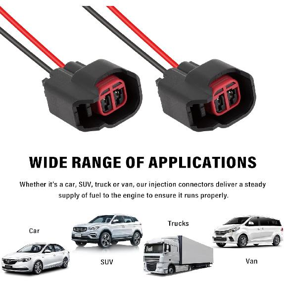 8 PCS Fuel Injector Connector Pigtail,Fuel Injectors Set Of 8 Replace OEM# 5013995AA,5161919AA,Car Accessories Fuel Injector Wiring Harness