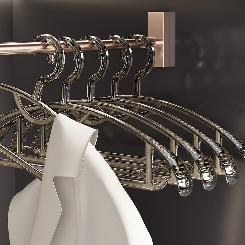 Transparent, Traceless, Stackable Clothes Drying Rack, Anti-shoulder Corner Plastic Clothes Hanger, Wide-shoulder Anti-slip Clothes Support