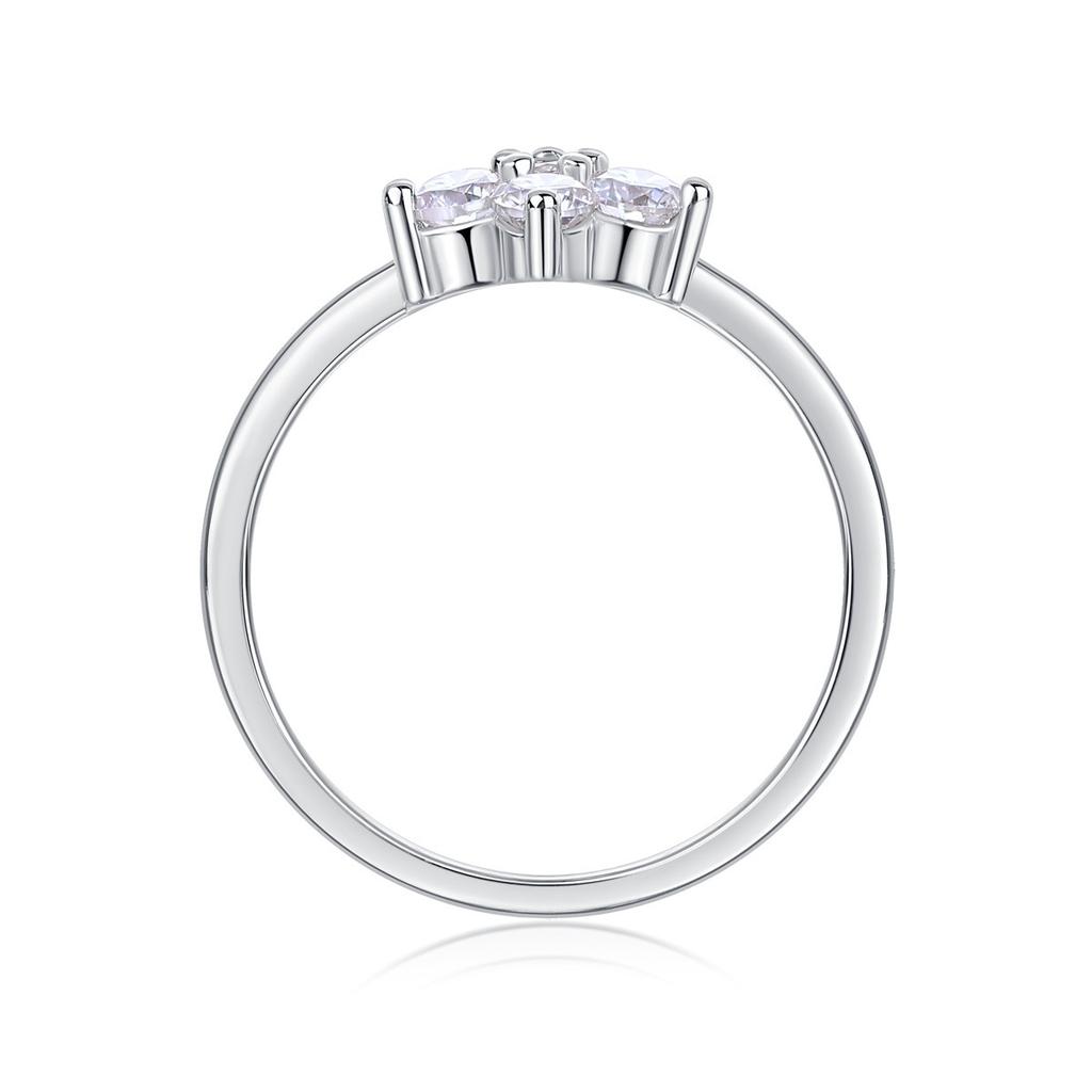 Nabest Women CopperFine Jewelry Manufacturer VVS1 D Color Moissanite Daisy Flower Ring Engagement Wedding Rings