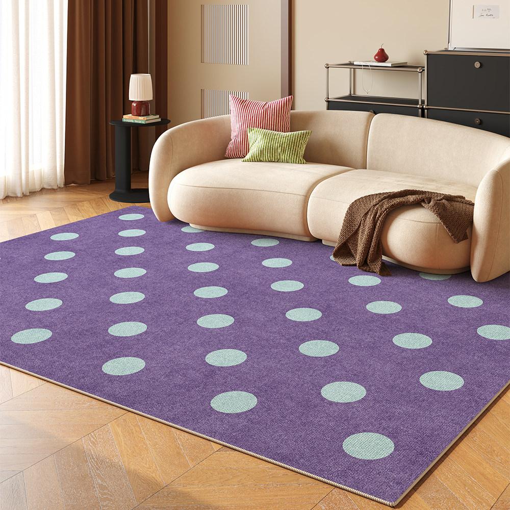 Retro Style Bedroom Decor Large Carpet Polka Dot Pattern Carpets for Living Room Washable Lounge Floor Mat Anti-slip Bedside Rug
