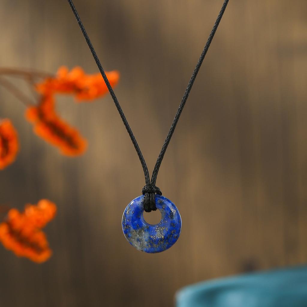 Natürlicher Kristallanhänger, Weißkiefer, Amethyst-Halskette, Böhmischer Schmuck