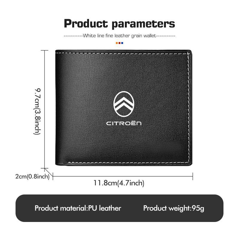 Auto Logo Herren Kurze Leder Geldbörse Mehrere Kartenfächer Zubehör Für Citroen C5 C1 C2 C6 C4L DS3 DS4 DS5 C-Elysee Grand