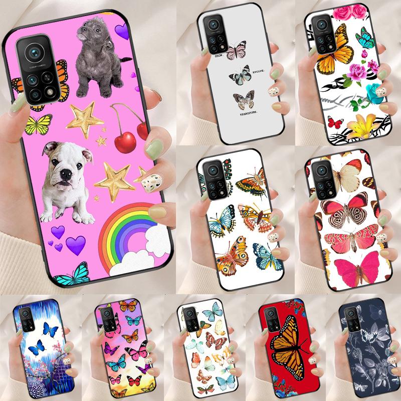 Butterfly Flower Cover For Xiaomi 14T 11T 12T 13T Pro 13 14 15 Ultra POCO X7 Pro X3 X5 X6 F5 F6 M6 Pro Case