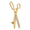 Lovely Handmade Rhinestone Scissor Gold-Plated Brooch Pin Jewelry Best Xmas Gift