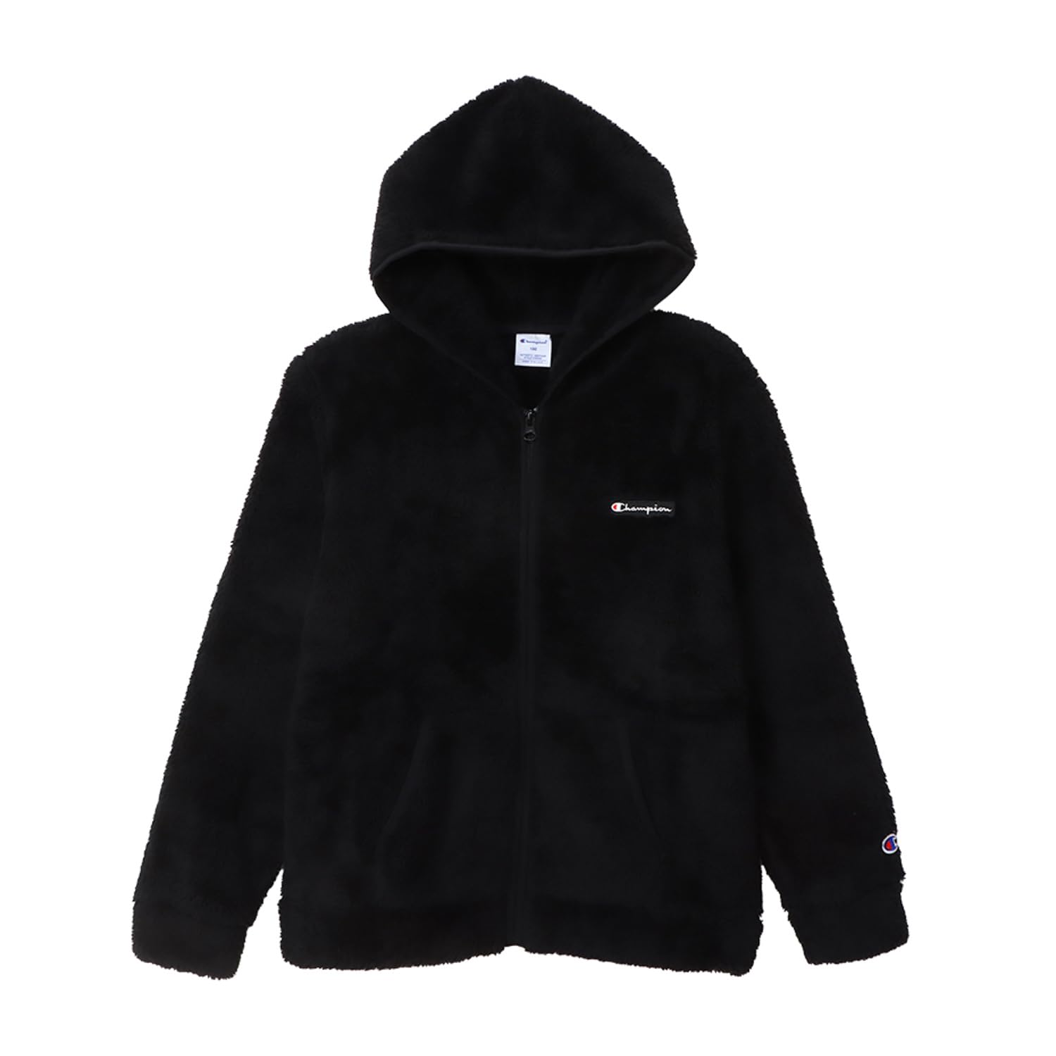 

Champion Long Sleeve Script Logo Zip Hooded Kids Jacket, Basic, Black, CK-A601 чорний