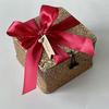 Square Handwoven Bamboo Gift Basket with Lid - High-end Candy Box and Wedding Favor