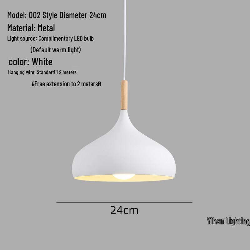 Modern Nordic Single-Head Pendant Light for Hotels, Bars, and Restaurants - Industrial Retro Style Lampshade.