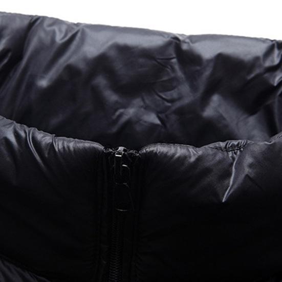 Pánská bavlněná vesta stojáček bez rukávů zapínání na zip lehká prošívaná vesta jednobarevná bavlněná vesta bunda s kapsami