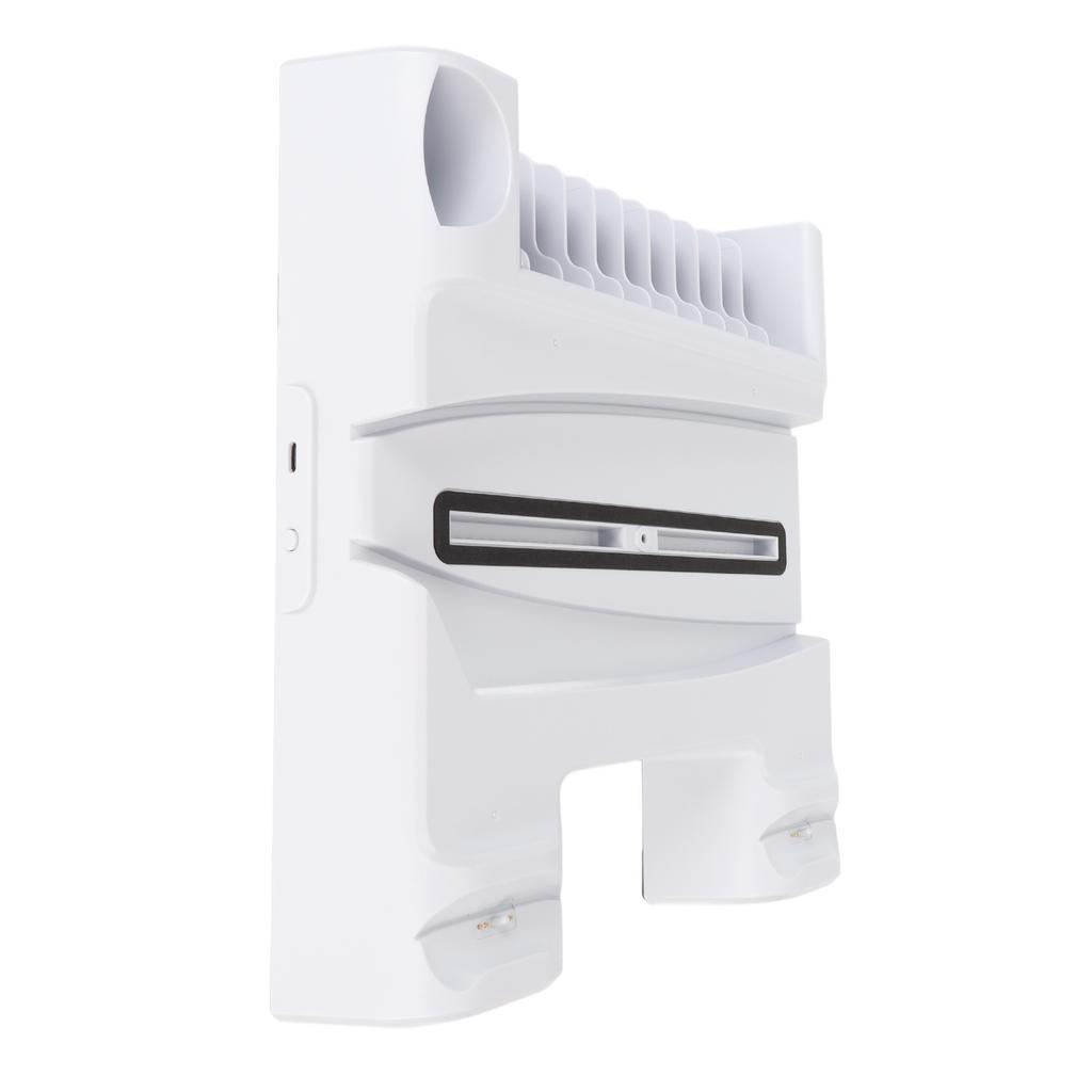 Console Cooling Station 3 Fan Speed Dual Controller Charger Console Stand with 11 Game Slot for PS5