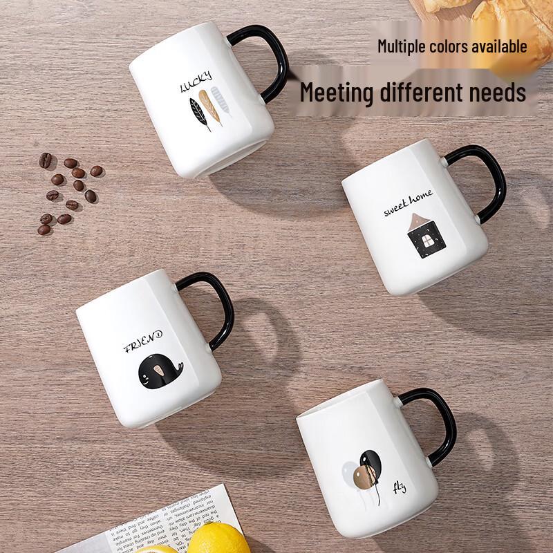 Niedliche Delfin-Keramiktasse mit Deckel und Löffel