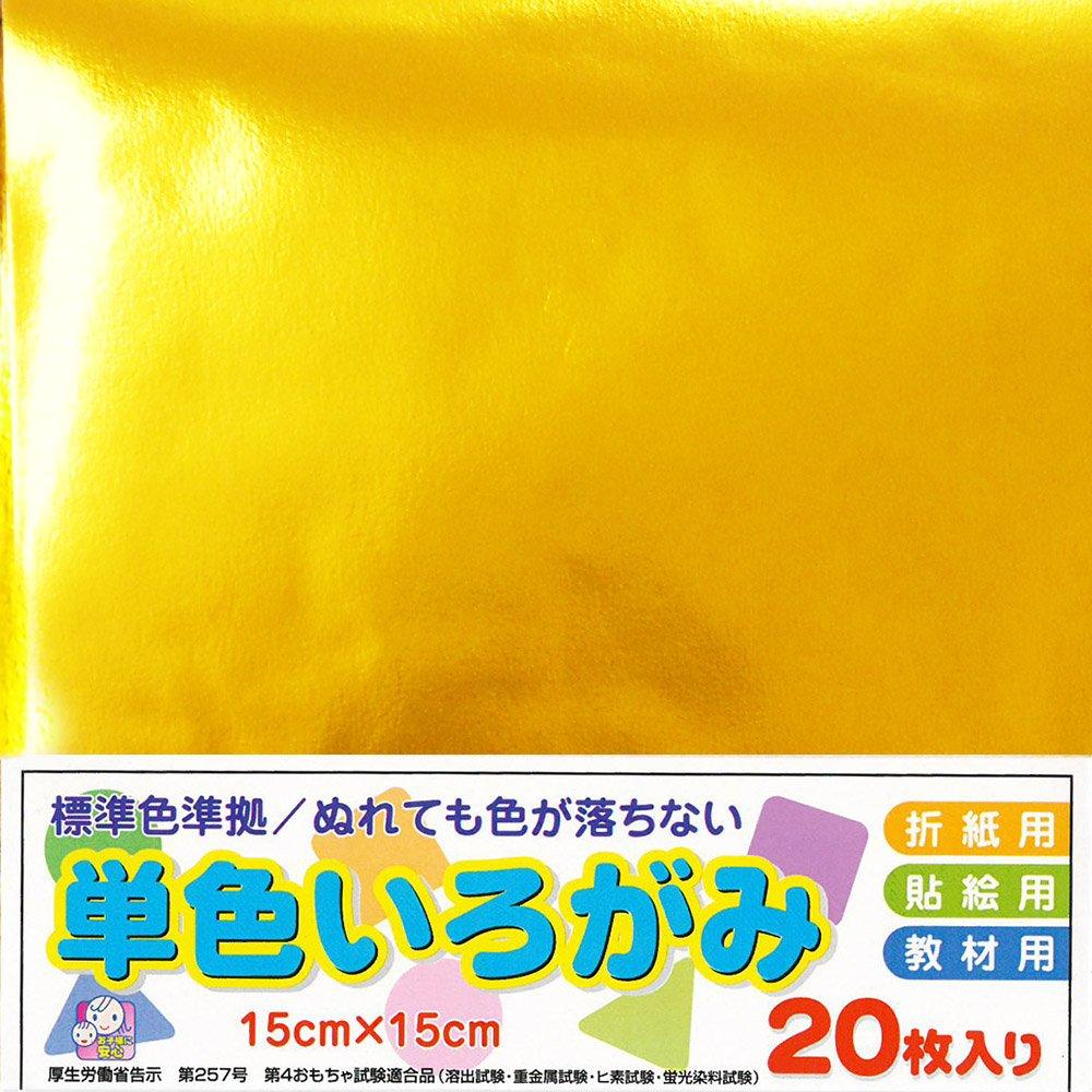 

Папір Ехіме Однокольоровий папір 15см х 20 аркушів ТОВ. AI-TAN20-39 Золотий, золотий