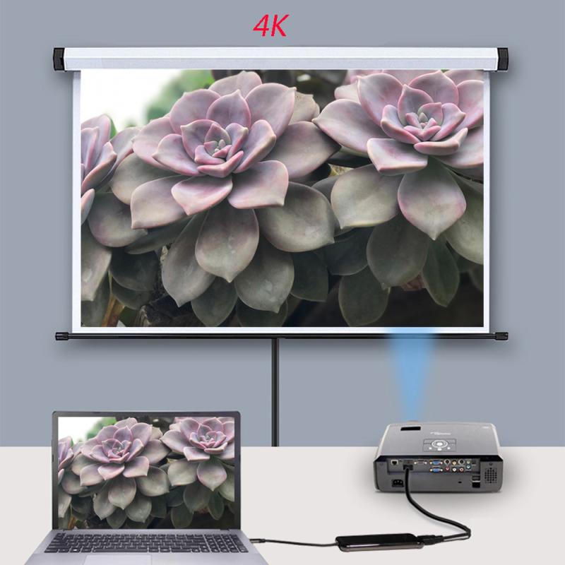 Adaptor pentru stație de andocare cu interfață de tip C de mare viteză 6 în 1, compatibil cu Hdmi, metal tip C la 4K 6 în 1