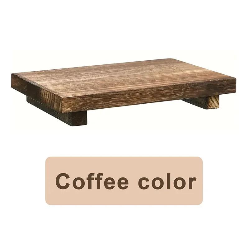 

Retro Wooden Bathroom Tray Vanity Hands Soap Scented Candle Storage Holder Kitchen Seasoning Tray Home Decoration