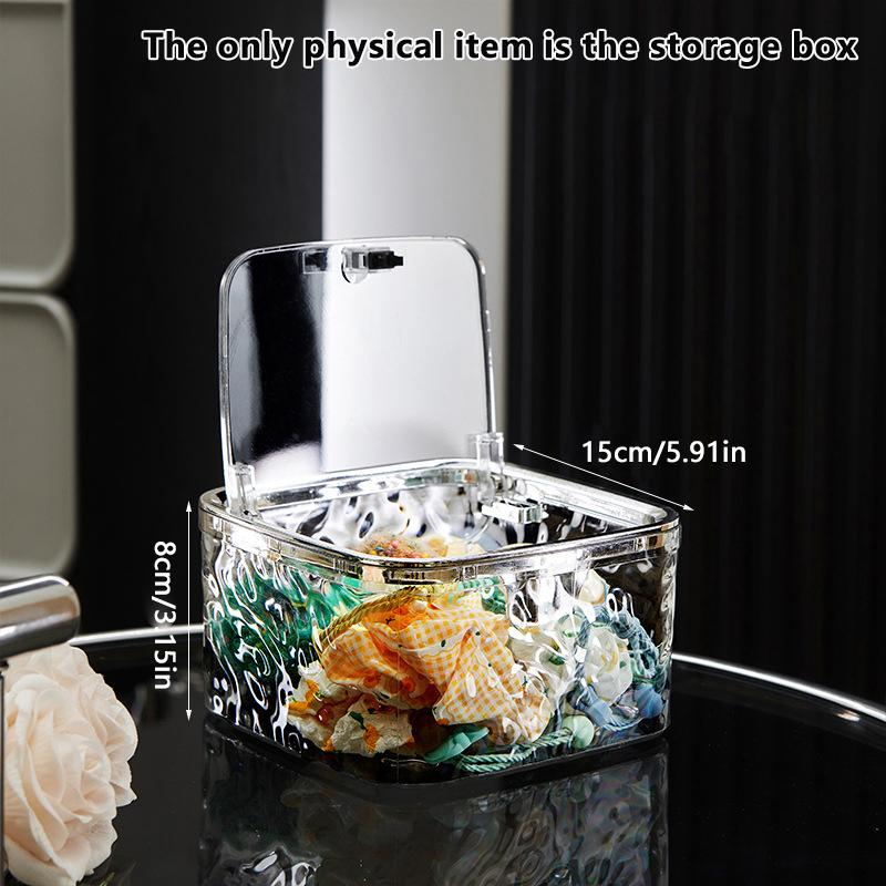 

Органайзер для хранения аксессуаров для волос Прозрачный органайзер для резинок для волос Контейнер для повязок на голову и украшений Настольный ящик для хранения