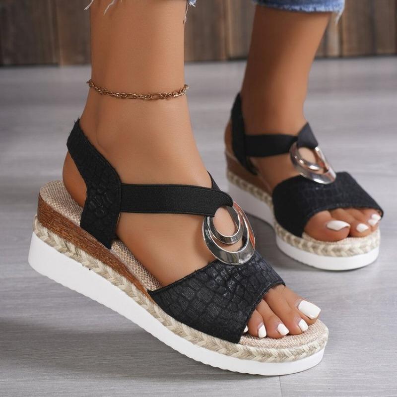 Large-sized Shoes Women's Sandals Wedge Heels Fish Mouth Casual Women's Sandals