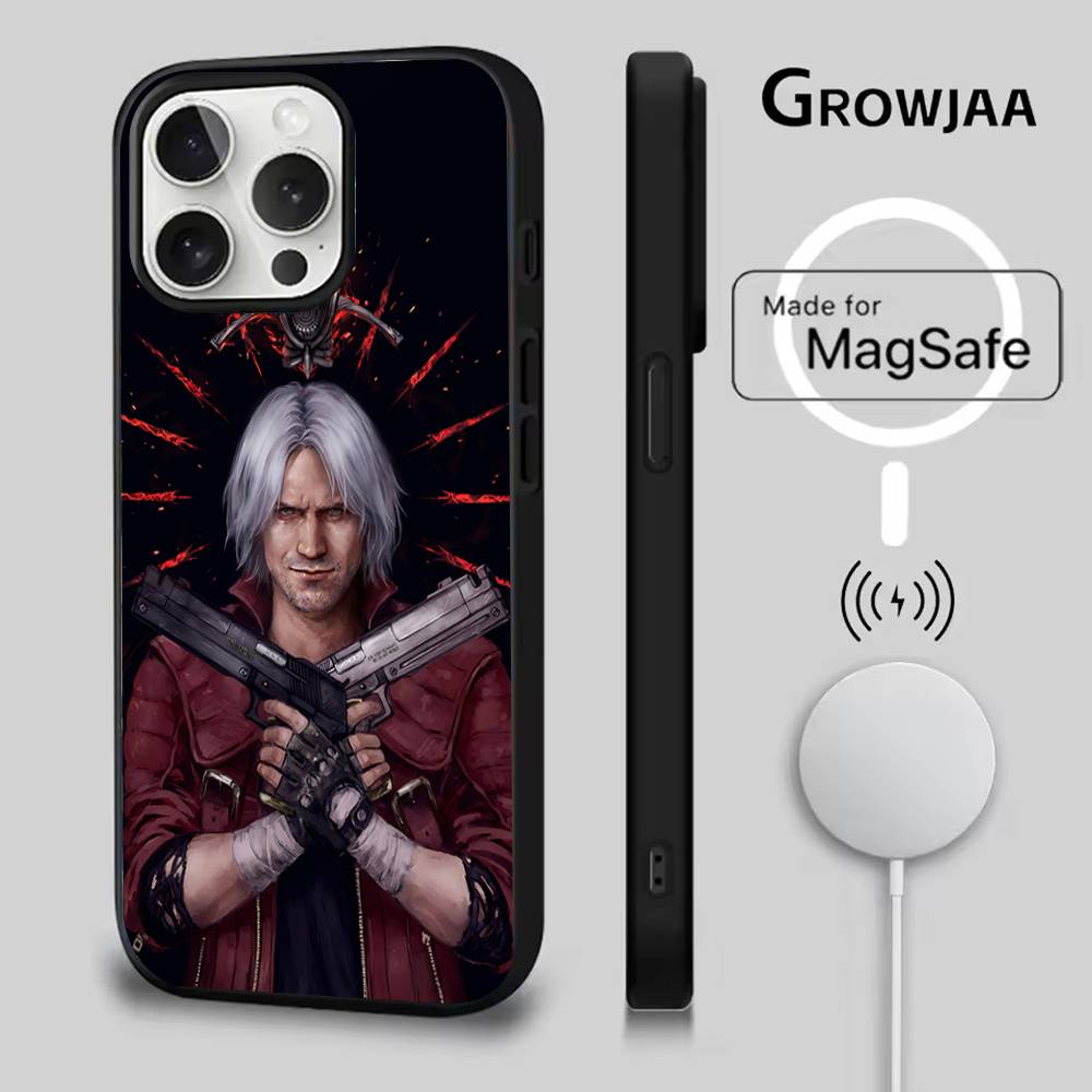 D-Devil May Cry 5 Game Phone Case For iPhone 17,16,15,14,13,12,11,Pro,Max,Plus,Mini,SE4,E Magnetic Magsafe Wireless Charging